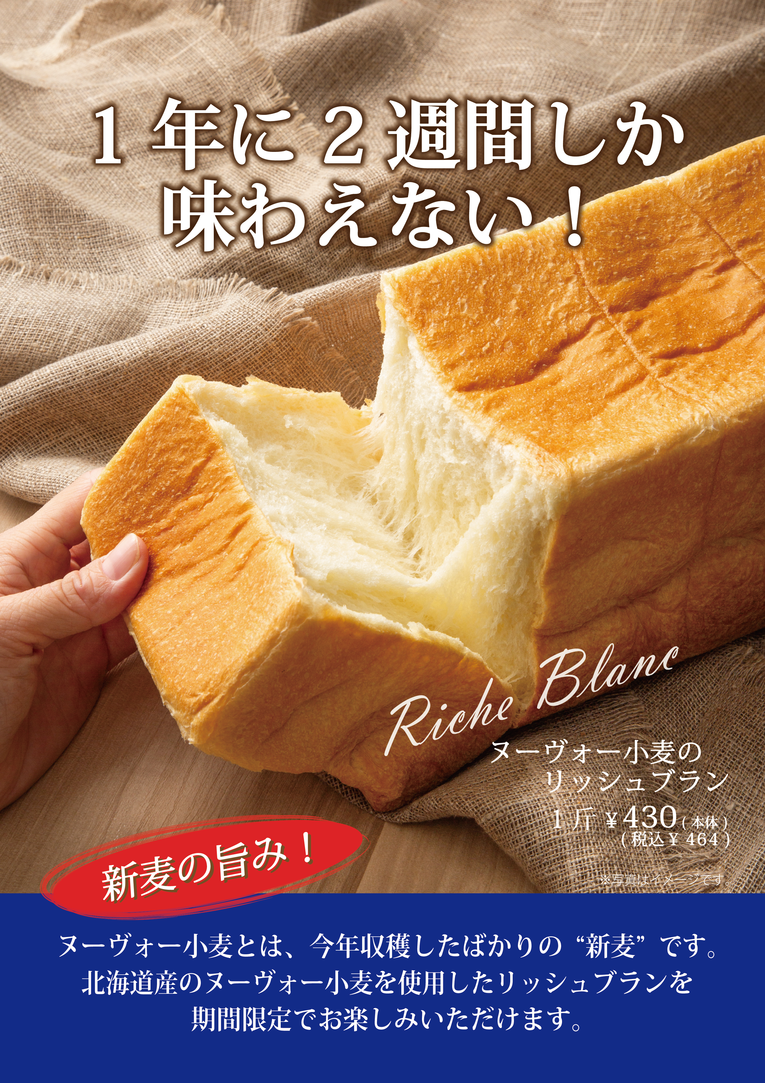 【期間限定】ヌーヴォー小麦のリッシュブラン